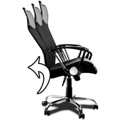 DEUBA Fauteuil chaise de bureau noir inclinable ergonomique design moderne