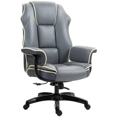 VINSETTO Fauteuil de bureau gamer ergonomique grand confort - 76l x 80l x 118-124h cm - gris 