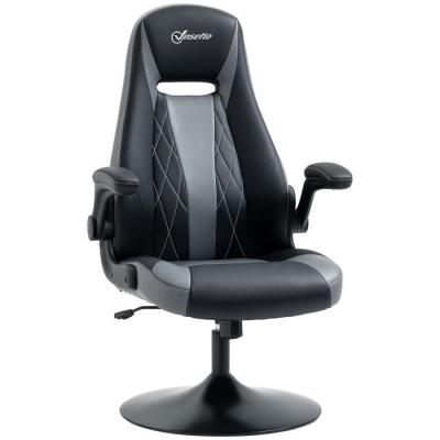 VINSETTO Fauteuil gaming r&eacute;glable acco 66x66x116cm Gris