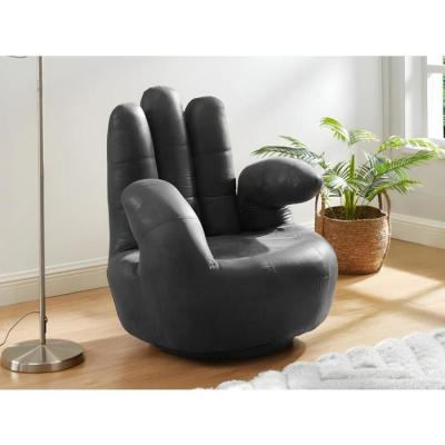 VENTE UNIQUE Vente-unique Fauteuil main pivotant CATCHY en simili - Noir