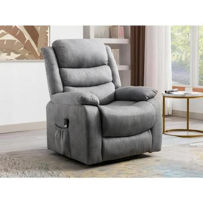 VENTE UNIQUE Vente-unique - Fauteuil releveur &eacute;lectrique en Tissu Gris Clair Nadine