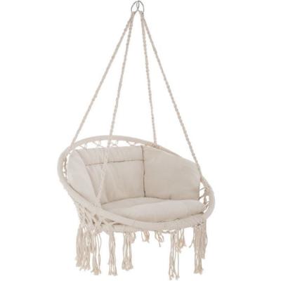 HELLOSHOP26 Fauteuil suspendu elisa hamac meuble jardin diam&egrave;tre 80 cm beige 2208164