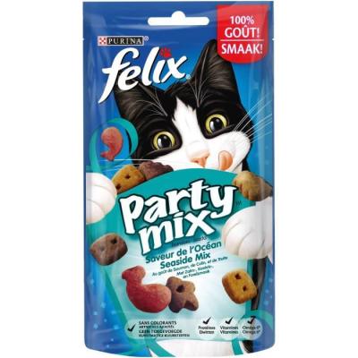 FELIX  Party Mix Friandises pour Chat Saveur Oc&eacute;an, Le Lot de 8 x 60 g