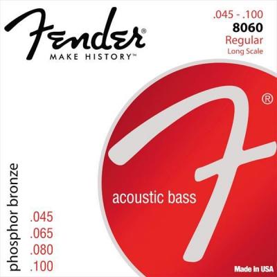 FENDER  8060 Jeu de cordes pour basse acoustique - (045/100) 34"" Long Scale - Bronze Phosphoreux