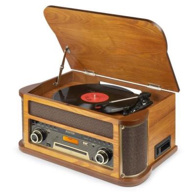 FENTON  Memphis Platine vinyle Bluetooth DAB/FM - Bois clair