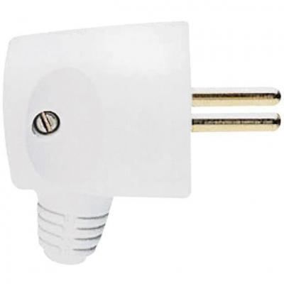 LEGRAND Fiche m&acirc;le &agrave; sortie lat&eacute;rale - 2 phases + terre - blanc