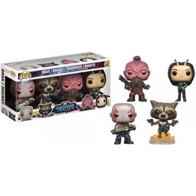  Figurine Pop - Marvel Les Gardiens De La Galaxie - Pack Drax Mantis Rocket Taserface - Funko Pop