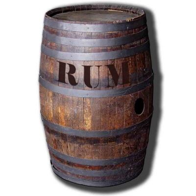 Figurine en carton baril de rhum h 97 cm