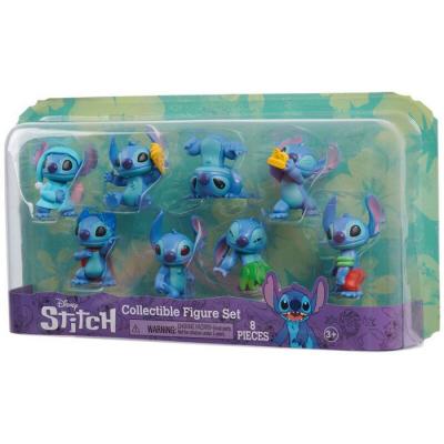 JUST PLAY Lilo & Stitch - Pack 8 figurines Stitch Collectible Figure Set 7 cm