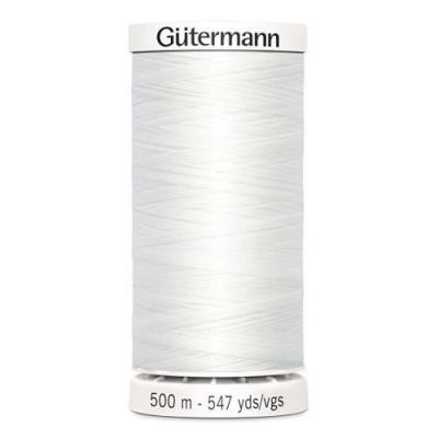  Fil &agrave; coudre - G&Uuml;TERMANN - 500m - Blanc - 100% polyester - Haute qualit&eacute;