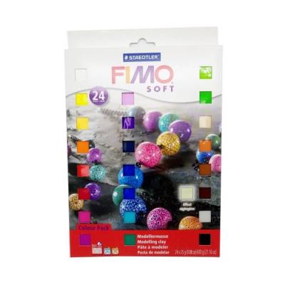 STAEDTLER  lot de 25 blocs de p&acirc;te fimo plusieurs couleurs