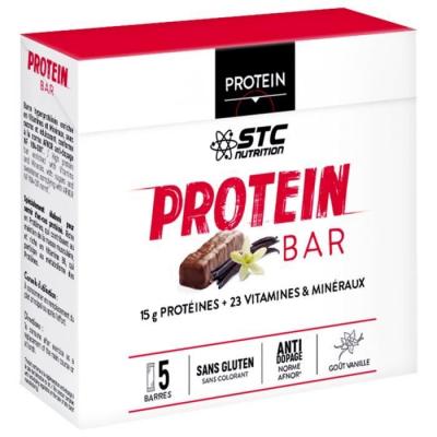 STC NUTRITION Barre proteinee  protein bar 5 barres de 45 g vanille