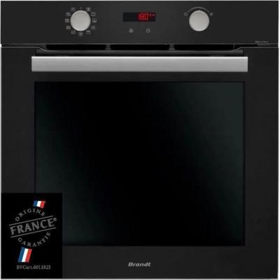BRANDT Four encastrable pyrolyse bxp5559b - noir - multifonction - porte froide - 67l