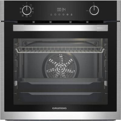 GRUNDIG Four encastrable pyrolyse chaleur puls&eacute;e - GEBM19302BP - inox - Porte froide - 72 L - 60x60 cm