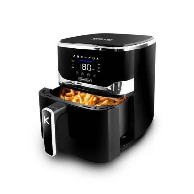 KITCHENCOOK Friteuse &agrave; Air Noire 5,5l Avec 1 Bac Et 7 Programmes Airmed55 De 