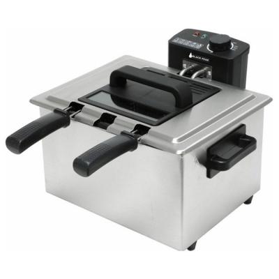 BLACKPEAR Friteuse double panier BFR 801 - Inox - 2000W - Capacit&eacute; 5L - &eacute;lectrique