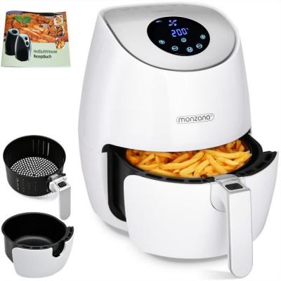 DEUBA&REG; Friteuse sans huile 9en1 blanche 1500W 3,6L &eacute;cran digital