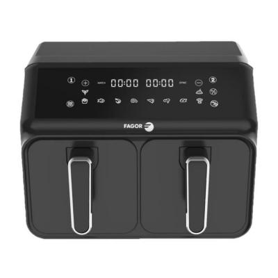 FAGOR Airfryer 8L -  - Friteuse sans huile 2 cuves de 4L - 2200W - 8 programmes - Noir 