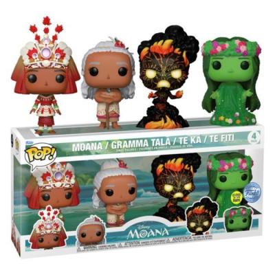  Figurine Funko Pop - Vaiana [Disney] - Vaiana / Grand-M&egrave;re Tala / Te Ka / Te Fiti - 4 Pack (69143)