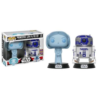 FUNKO Figurine Pop - Star Wars Classique - Pack Princess Leia Holographic & R2d3 -  Pop