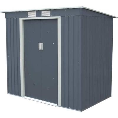 GARDIUN Abri de Jardin en M&eacute;tal  Buckingham 2,43 m&sup2; - Gris anthracite