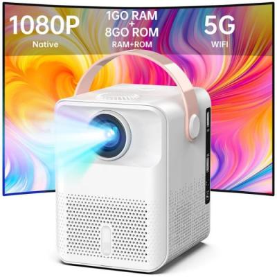 ISINBOX Vid&eacute;oprojecteur portable Full HD 1080p 1500 lumens Supporte Native Wifi wireless Bluetooth