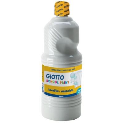 GIOTTO Flacon de 1 Litre de gouache liquide lavable . Coloris blanc