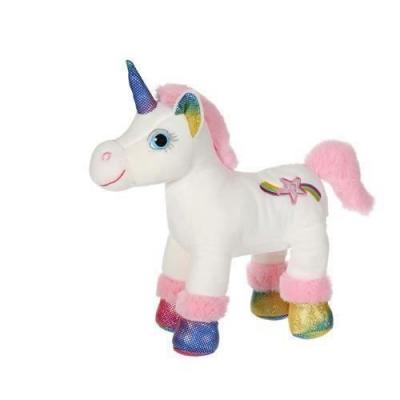 GIPSY Peluche  Licabella Sparkle Sonore 30 cm Blanc et Rose