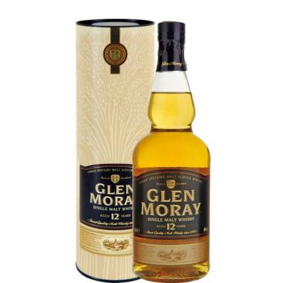 GLEN MORAY  12 Years Old Bourbon Barrels 40% Vol. 0,7l en bo&icirc;te cadeau