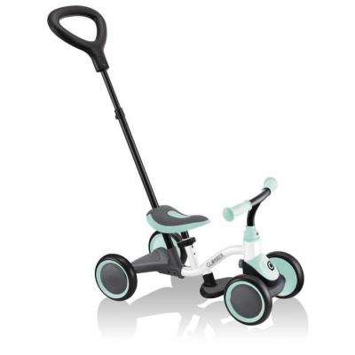 GLOBBER  V&eacute;lo d'apprentissage 3en1 porteur draisienne enfant, blanc/menthe