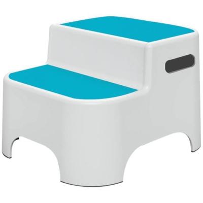 MANUTAN GODONNIER - Marche pied salle de bain pour enfant double blanc/bleu