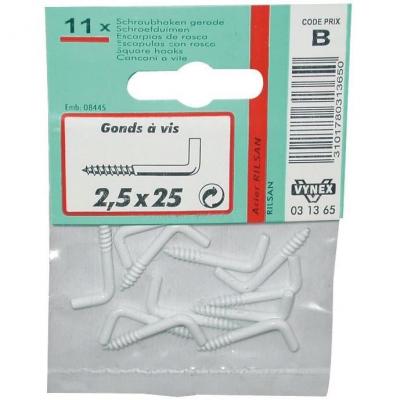 VYNEX  Gond &agrave; vis rilsanis&eacute; Blanc 5 x50 SC x3