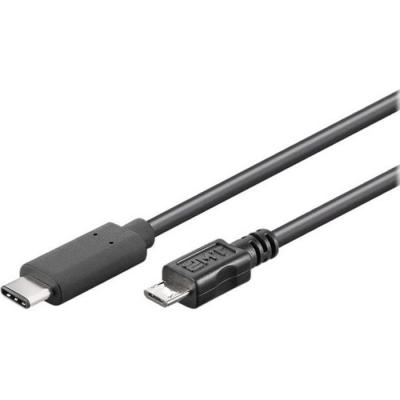 WENTRONIC Goobay C&acirc;ble USB 3.1 SuperSpeed USB C 1.0m Connecteur USB 3.1 type C Connecteur USB 2.0 Micro-B- Noir