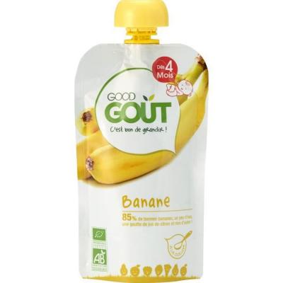 GOOD GOUT Good go&ucirc;t compote &agrave; boire d&egrave;s 6 mois go&ucirc;t banane bio 120g