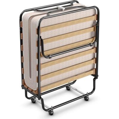 GOPLUS  - Lit Pliant 183 x 80 cm avec Memoire de Forme, Lit d'Appoint avec Cadre en Acier et 4 roulettes Universelles, Lit Pliable Fabriqu&eacute; en Italie