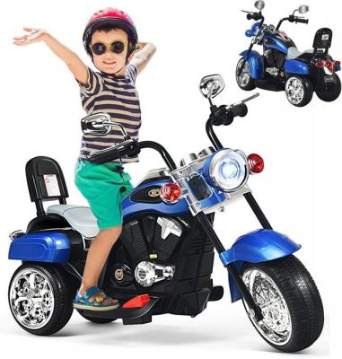 GOPLUS  - Moto Electrique pour Enfants, Vehicule Electrique 6 v a 3 Roues avec Vitesse 2,5-3km/h,Charge 30 kg, Scooter pour Garcons et Filles a partir