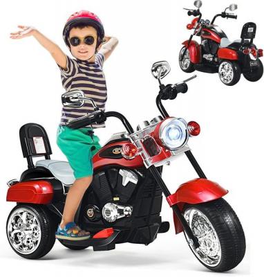 GOPLUS Costway moto &eacute;lectrique pour enfants, v&eacute;hicule &eacute;lectrique 6 v &agrave; 3 roues avec vitesse 2,5-3km/h,charge 30 kg, scooter pour gar&ccedil;ons et filles &agrave; partir de 3
