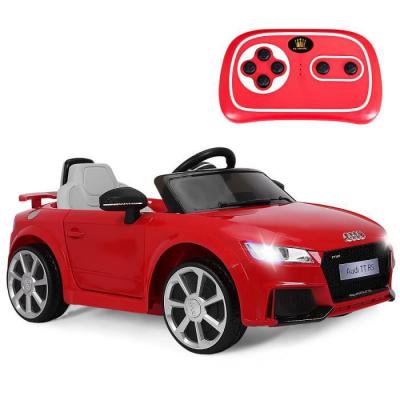GOPLUS  - Audi tt rs Voiture Electrique Enfants, Voiture pour Enfants Klaxon, Musique, Phare LED,Pousser pour Enfants,Double Porte T&eacute;l&eacute;commande