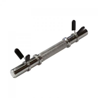 GORILLA SPORTS Barre courte 35 cm avec stop disques 30 mm x1