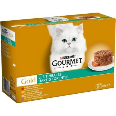GOURMET Timbales  Gold pour chat, Purina (12 x 85 g)