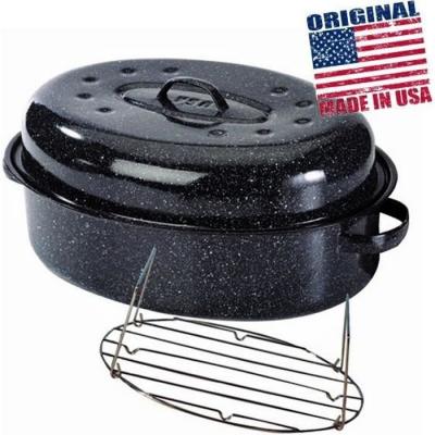 WARMCOOK Cocotte ovale en acier carbon 33x20cm + grille  - 6106+2007