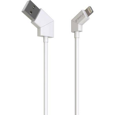 GREEN E C&acirc;ble &eacute;coresponsable Lightning vers USB Blanc avec embouts rotatifs 