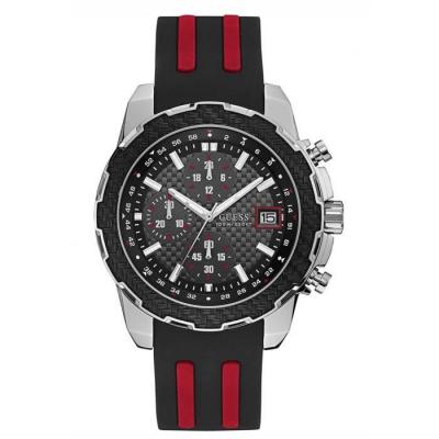 GUESS -Montre Chronographe pour Homme &agrave; movement Quartz en Silicone W1047G1