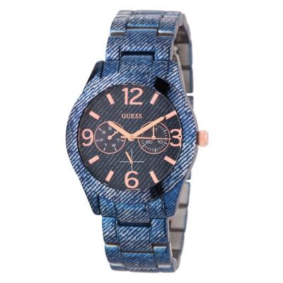 GUESS Montre Femme -  - W0288L1 - Acier - Cadran Bleu - &Eacute;tanch&eacute;it&eacute; 5 Atm 