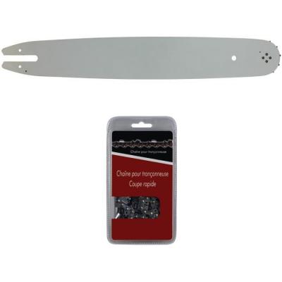 GT MARKET Guide 35 cm (14 pouces) + cha&icirc;ne 50 maillons - Compatible tron&ccedil;onneuses STIHL MS 181 et 211