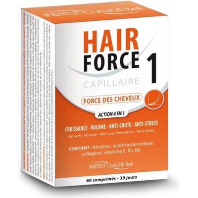 INSTITUT CLAUDE BELL  Hair Force 1 - Force des Cheveux - 60 Compri