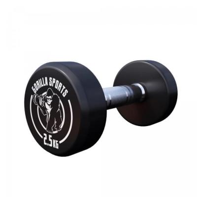 GORILLA SPORTS Halteres ronds caoutchouc de 2 5 a 40 kg poids 2 5 kg