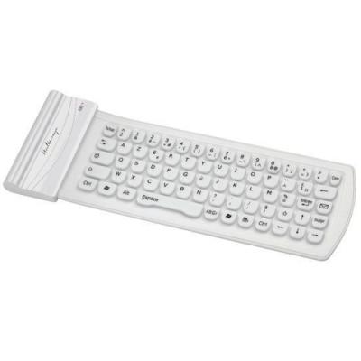 HALTERREGO Mini Clavier Bluetooth en Silicone,  , Blanc