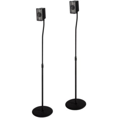 GENERIQUE Hama 49594 Pied pour haut-parleur rigide Distance sol/plafond (max.): 12.3 cm noir 1 paire(s)