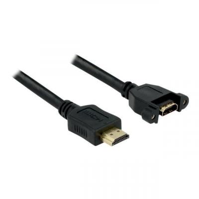 DELOCK HDMI Rallonge [1x HDMI m&acirc;le - 1x HDMI femelle] 1.0 m noir De